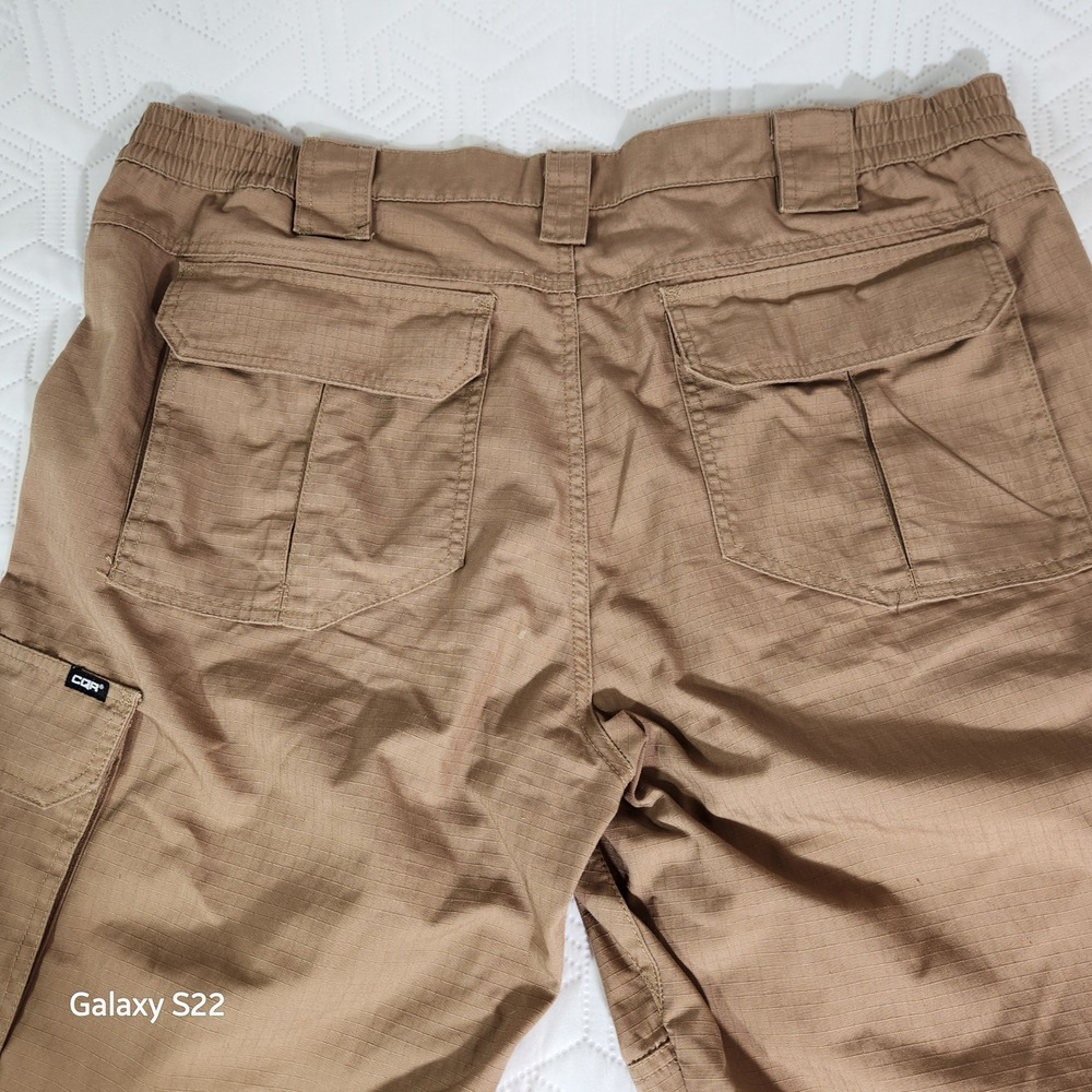 CQR Tactical Pants Mens 40x30 Brown Excellent Ripstop Cargo Work Trouser Stealth - Picture 10 of 16